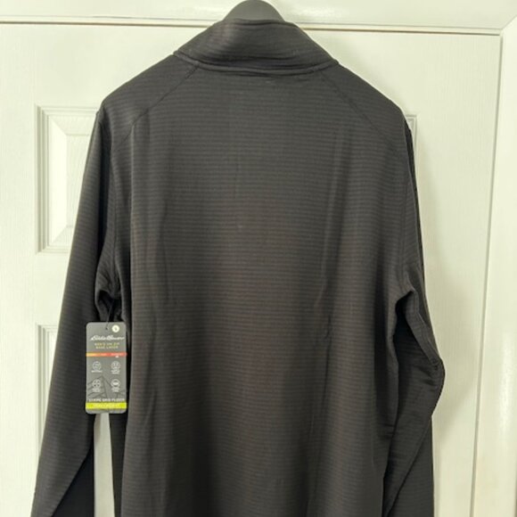 NWT Eddie Bauer Men’s Qtr Zip Base Layer Black - Size Large - Picture 2 of 4